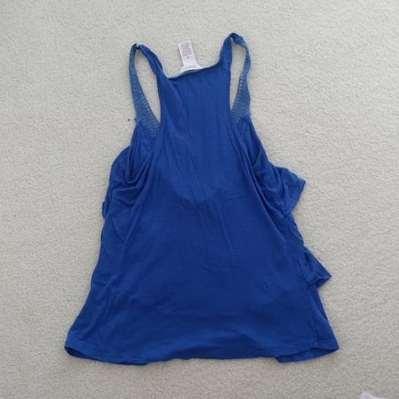 Blue Layered Ruffle Tank Top - Picture 2 of 7